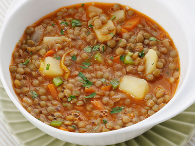 Lentejas con chorizo en olla express