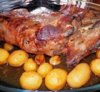 Cordero asado al horno